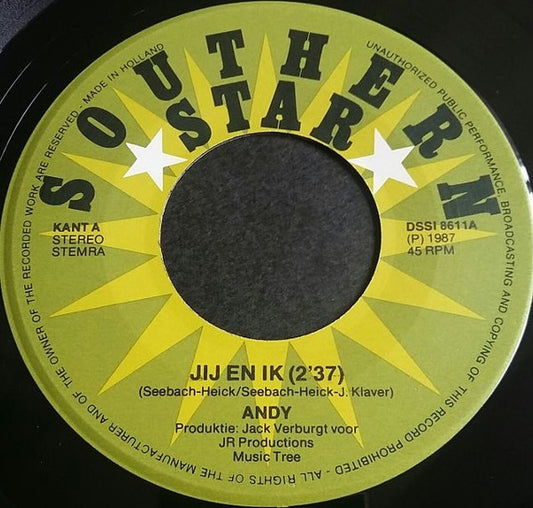 Andy - Jij En Ik Vinyl Singles Vinyl Zeer Goed / Hoesje Goed "VINYLSINGLES.NL"