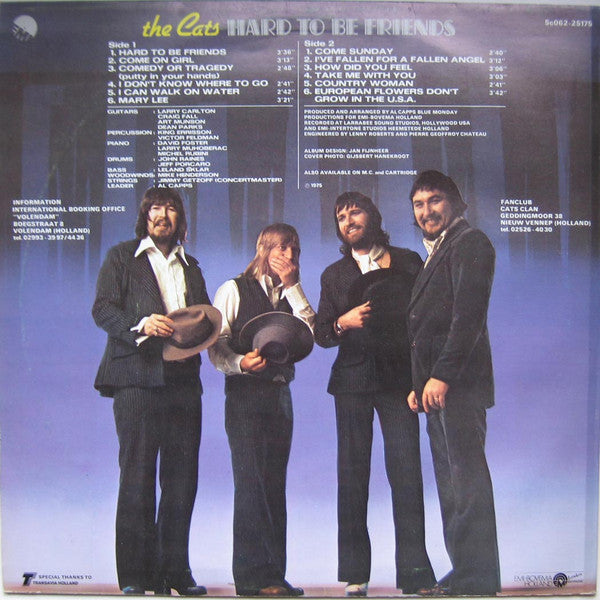 Cats - Hard To Be Friends (LP) Vinyl LP Vinyl Zeer Goed / Hoesje Goed "VINYLSINGLES.NL"