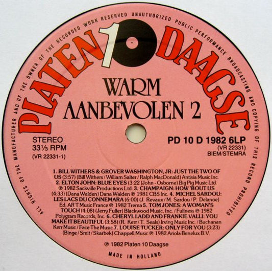 Various - Warm Aanbevolen (LP) Vinyl LP Vinyl Zeer Goed / Hoesje Goed "VINYLSINGLES.NL"
