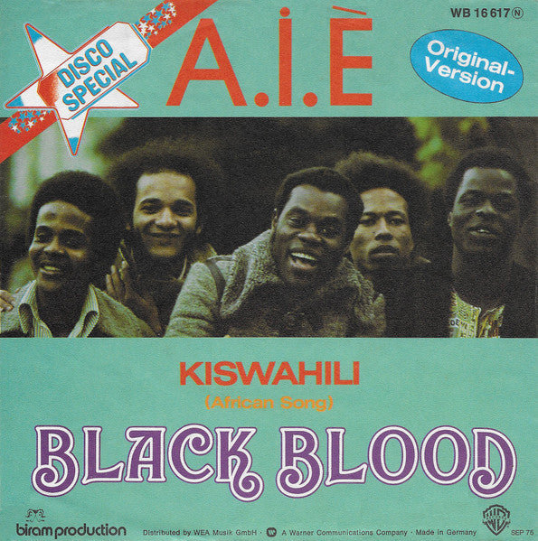 Black Blood - A.I.È Vinyl Singles Vinyl Very Good (VG) <br> Hoes Good Plus (G+)