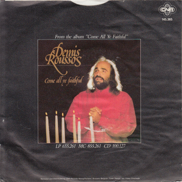 Demis Roussos - Silent Night Vinyl Singles Vinyl Very Good (VG) <br> Hoes Good Plus (G+)
