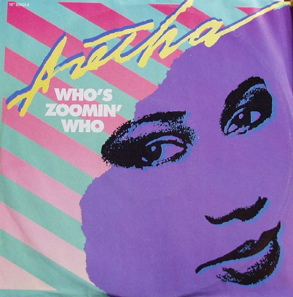 Aretha Franklin - Who's Zoomin' Who Vinyl Singles Vinyl Very Good (VG) <br> Hoes Good Plus (G+)
