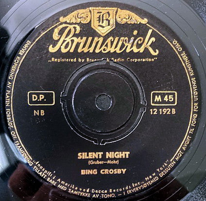 Bing Crosby - White Christmas Vinyl Singles Vinyl Very Good (VG) <br> Hoes Generic