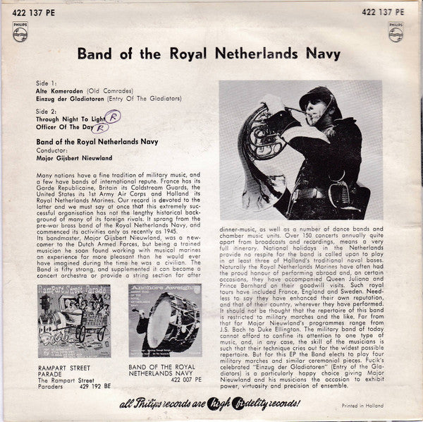 Marinierskapel der Koninklijke Marine - Band Of The Royal Netherlands Navy Vinyl Singles EP Vinyl Very Good (VG) <br> Hoes Good Plus (G+)