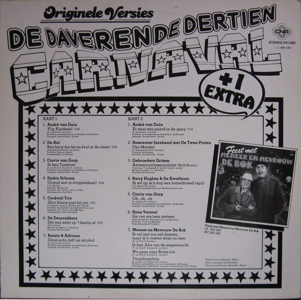 Various - De Daverende Dertien Carnaval + 1 Extra (LP) Vinyl LP Vinyl Very Good (VG) <br> Hoes Good Plus (G+)