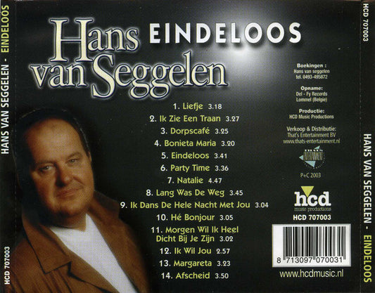 Hans Van Seggelen - Eindeloos (CD) Compact Disc Vinyl Zeer Goed / Hoesje Goed "VINYLSINGLES.NL"