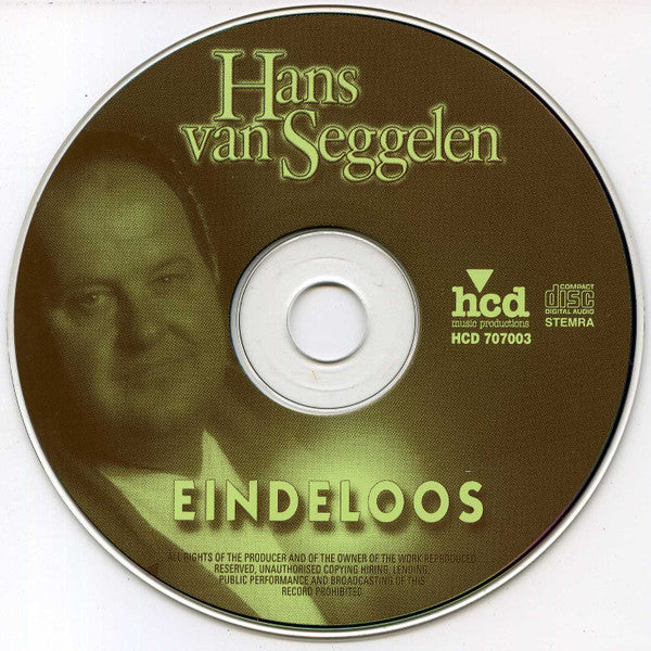 Hans Van Seggelen - Eindeloos (CD) Compact Disc Vinyl Very Good (VG) <br> Hoes Good Plus (G+)