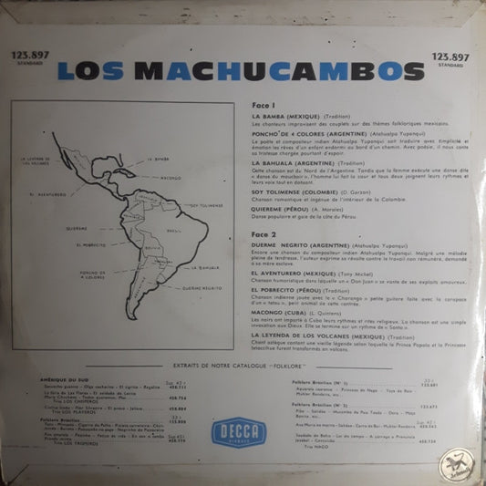 Los Machucambos - Los Machucambos (10") Vinyl LP 10" Vinyl Zeer Goed / Hoesje Goed "VINYLSINGLES.NL"