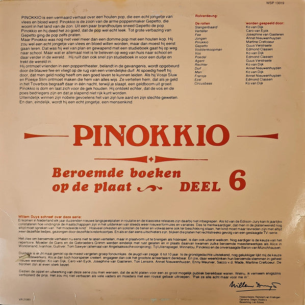 Various - Pinokkio Deel 6 (LP) Vinyl LP Vinyl Very Good (VG) <br> Hoes Good Plus (G+)