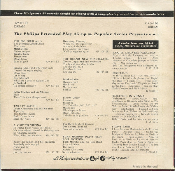 Norman Luboff Choir - Dream Vinyl Singles