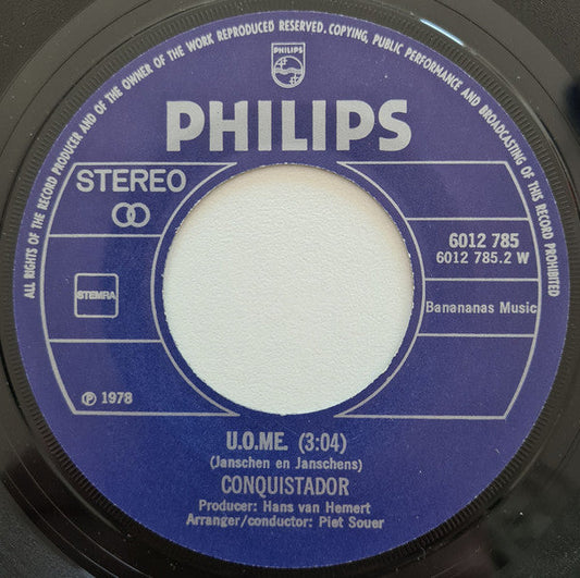 Conquistador - Argentina Vinyl Singles Vinyl Zeer Goed / Hoesje Generic "VINYLSINGLES.NL"