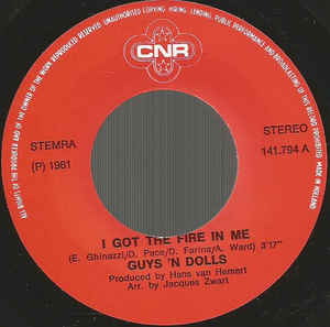 Guys 'N' Dolls - I Got The Fire In Me ** Vinyl Singles Vinyl Very Good (VG) <br> Hoes Good Plus (G+)