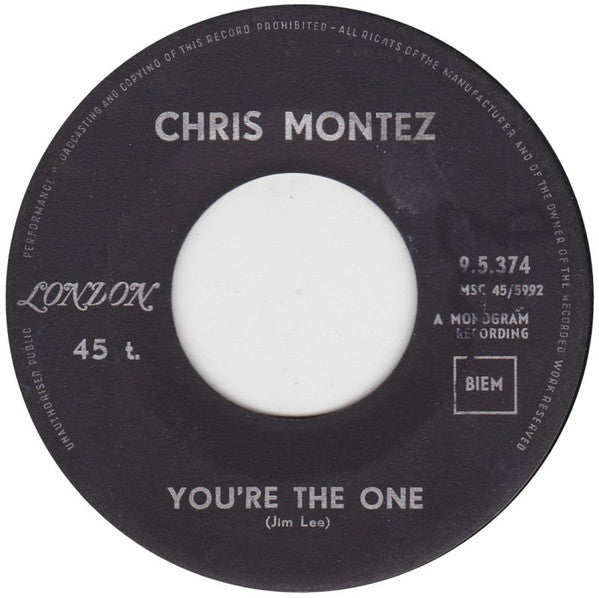 Chris Montez - Let's Dance Vinyl Singles Vinyl Very Good (VG) <br> Hoes Generic