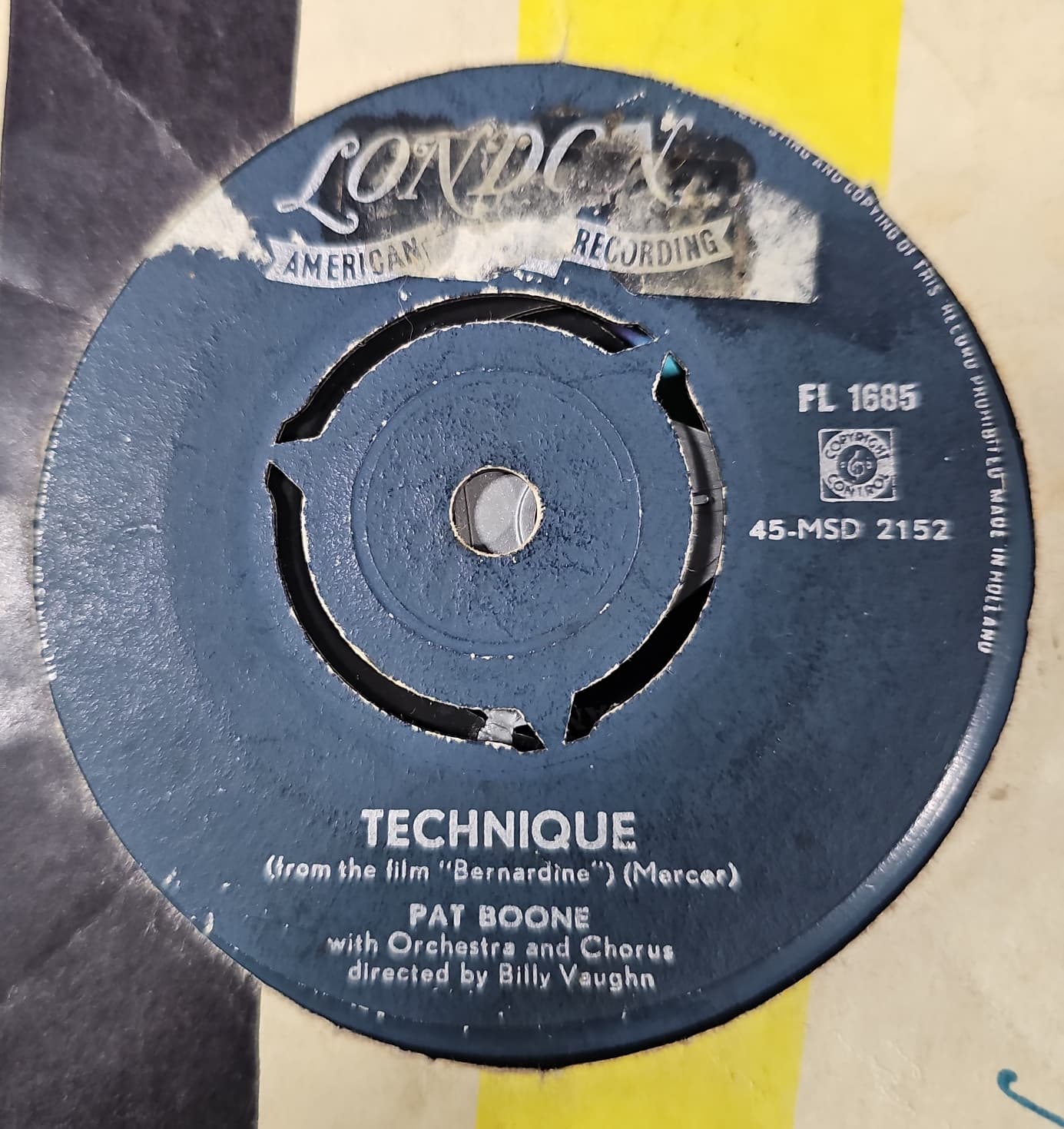 Pat Boone - Technique Vinyl Singles Vinyl (VG) <br> Hoes Generic