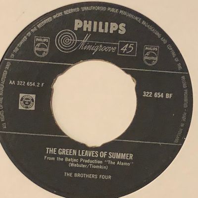 Brothers Four - The Green Leaves Of Summer Vinyl Singles Vinyl (VG) <br> Hoes Generic