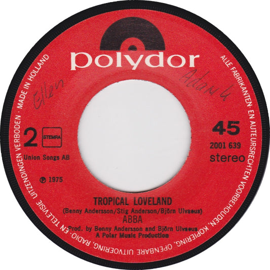 ABBA - Fernando (There Was Something In The Air That Night) Vinyl Singles Vinyl Zeer Goed / Hoesje Generic "VINYLSINGLES.NL"