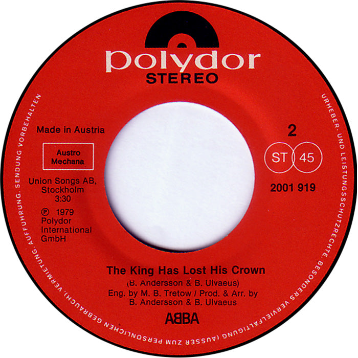 ABBA - Gimme! Gimme! Gimme! (A Man After Midnight) Vinyl Singles Vinyl (G) <br> Hoes Generic