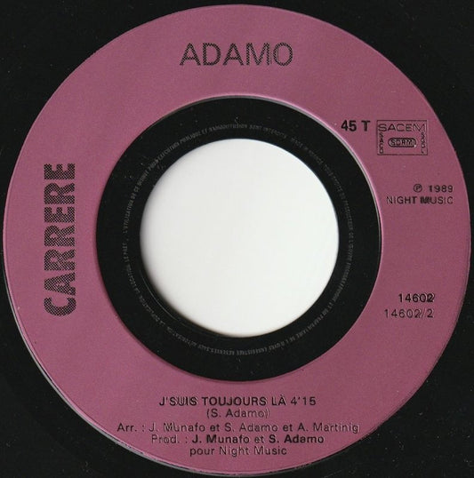 Adamo - Sur La Route Des Etoiles Vinyl Singles Media VG+ / Sleeve Generic