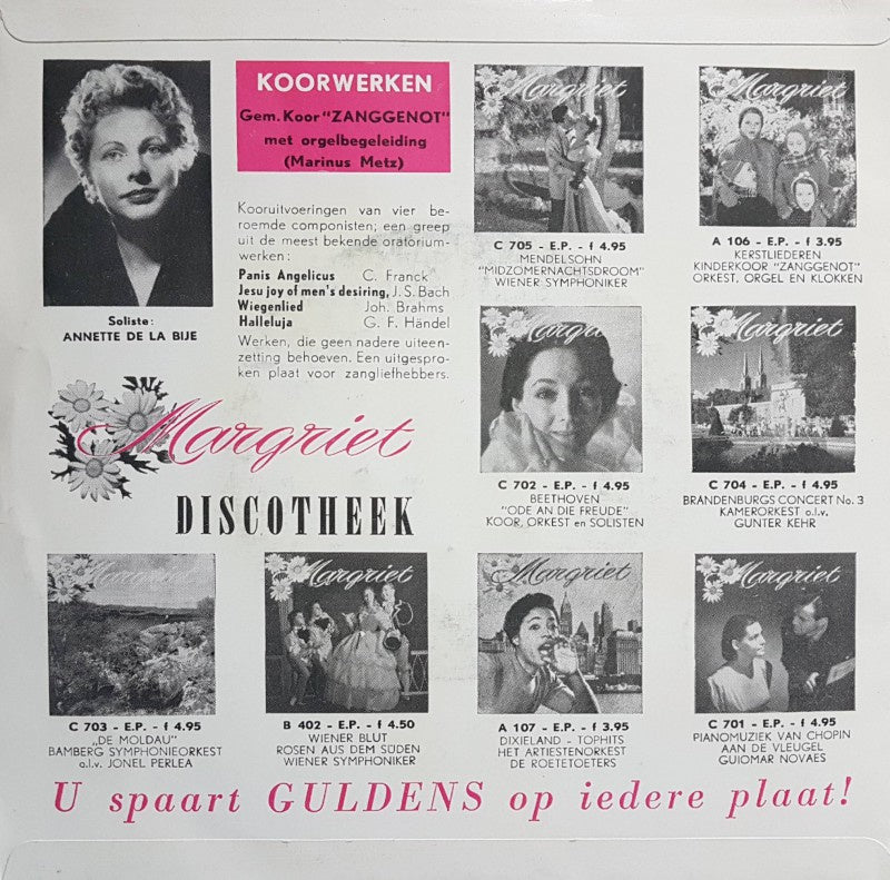 Annette de la Bije - Jesu Joy Of Men's Desiring Vinyl Singles Vinyl Very Good (VG) <br> Hoes Good Plus (G+)