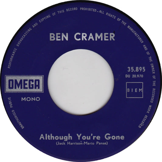 Ben Cramer - In The Night Vinyl Singles Vinyl Zeer Goed / Hoesje Generic "VINYLSINGLES.NL"