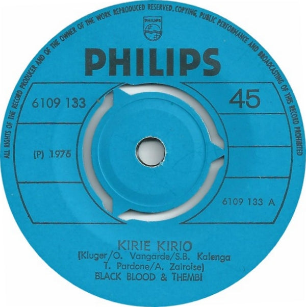 Black Blood & Thembi - Kirie Kirio Vinyl Singles
