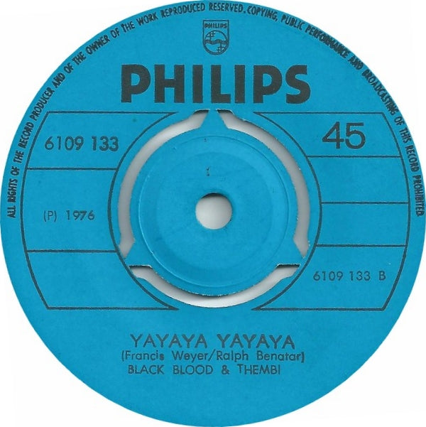 Black Blood & Thembi - Kirie Kirio Vinyl Singles Vinyl Very Good (VG) <br> Hoes Generic