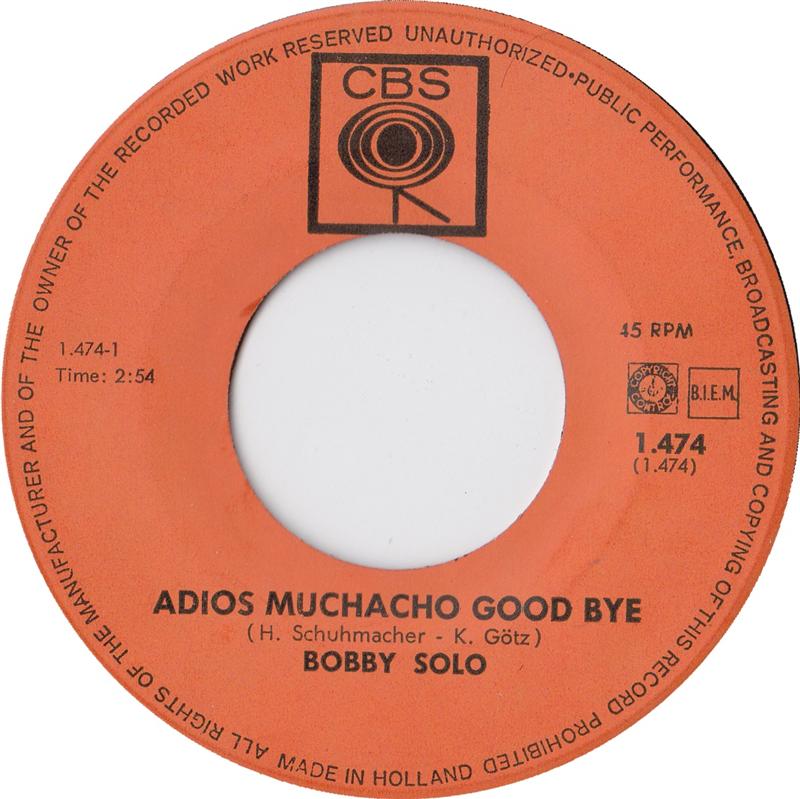 Bobby Solo - Adios Muchacho Good Bye