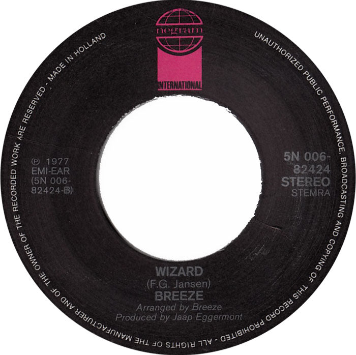 Breeze - It's Only A Matter Of Time Vinyl Singles Vinyl Very Good (VG) <br> Hoes Generic