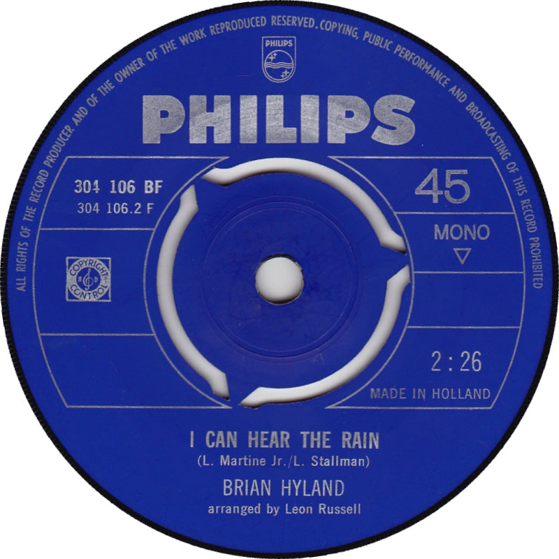 Brian Hyland - The Joker Went Wild Vinyl Singles Vinyl Very Good (VG) <br> Hoes Good Plus (G+)