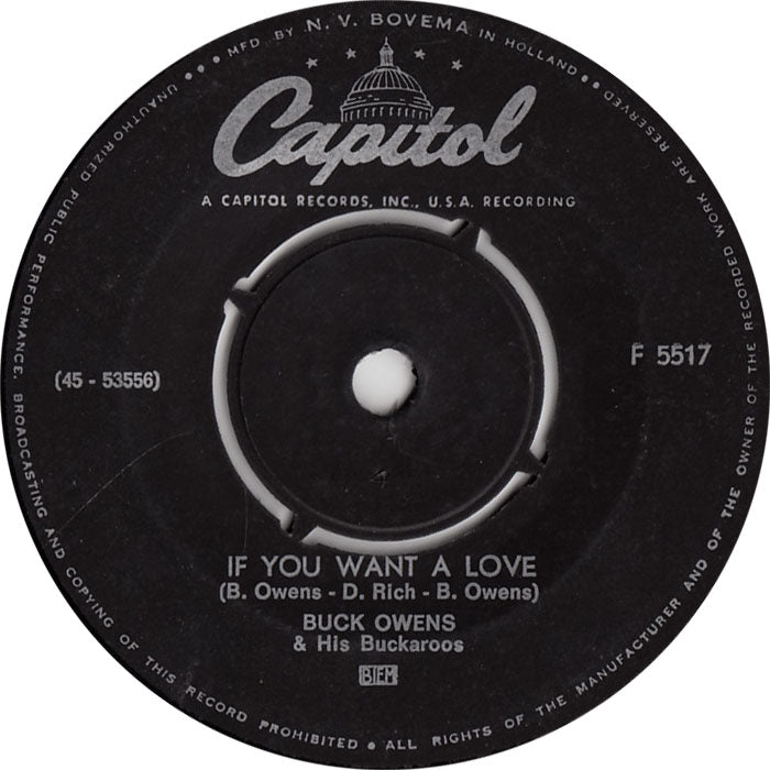 Buck Owens And His Buckaroos - Buckaroo Vinyl Singles Vinyl Very Good (VG) <br> Hoes Generic