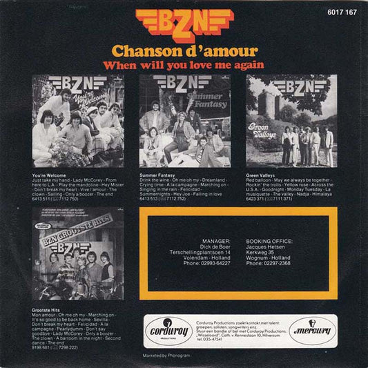 BZN - Chanson D'Amour 52106
