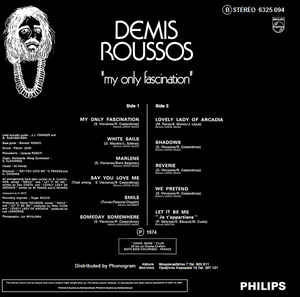 Demis Roussos - My Only Fascination (LP) Vinyl LP Vinyl Zeer Goed / Hoesje Goed "VINYLSINGLES.NL"