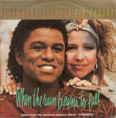 Jermaine Jackson - When The Rain Begins To Fall Vinyl Singles Vinyl Zeer Goed / Hoesje Goed "VINYLSINGLES.NL"