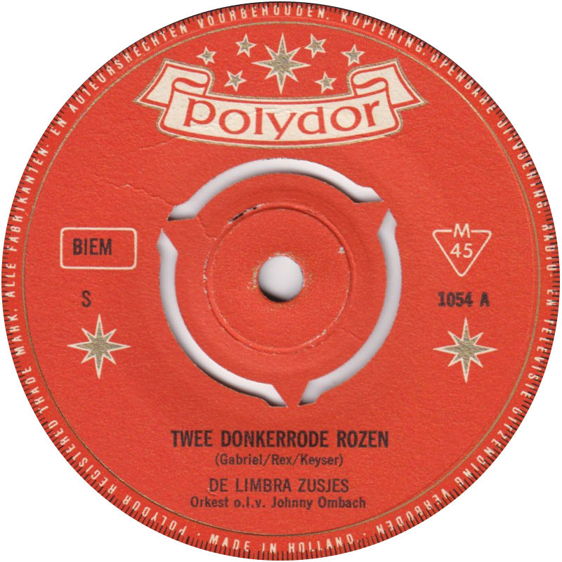 Limbra Zusjes - Twee Donkerrode Rozen Vinyl Singles