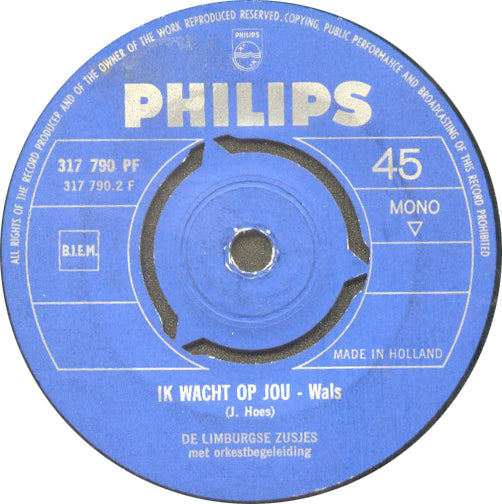 Limburgse Zusjes - Boerinnekes Dans Vinyl Singles Vinyl Very Good (VG) <br> Hoes Generic