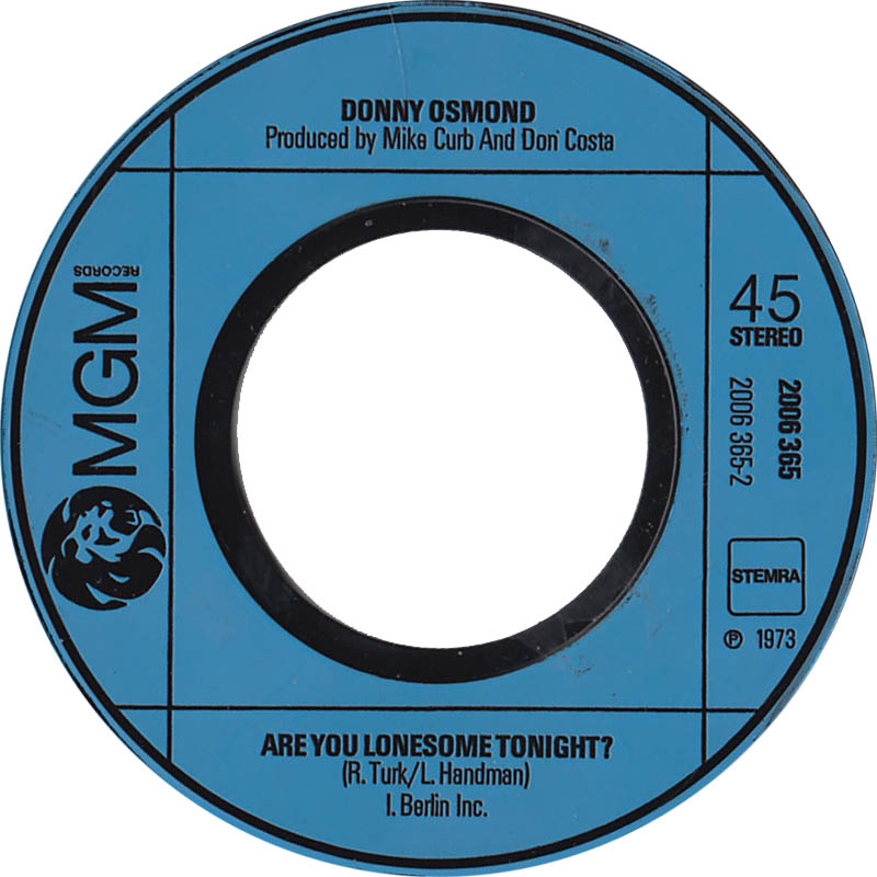 Donny Osmond - When I Fall In Love Vinyl Singles Vinyl Very Good (VG) <br> Hoes Good Plus (G+)