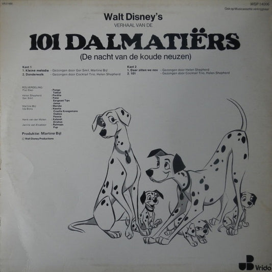 Various - Walt Disney's Verhaal Van De 101 Dalmatiërs (De Nacht Van De Koude Neuzen) (LP) Vinyl LP Vinyl Zeer Goed / Hoesje Goed "VINYLSINGLES.NL"