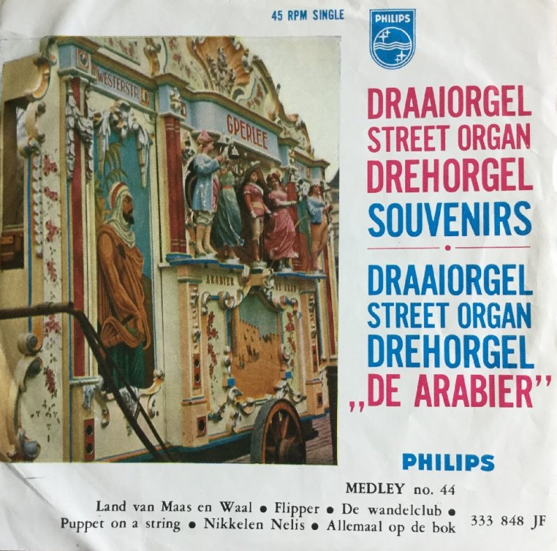 Draaiorgel De Arabier - Medley No.** Vinyl Singles Vinyl Very Good (VG) <br> Hoes Good Plus (G+)