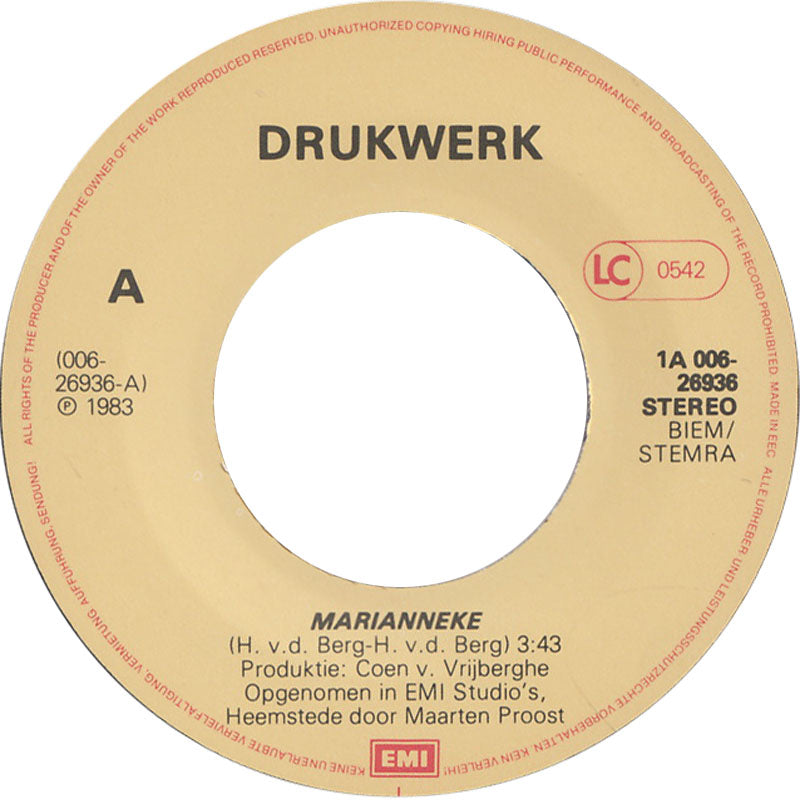 Drukwerk - Marianneke 53395 Vinyl Singles