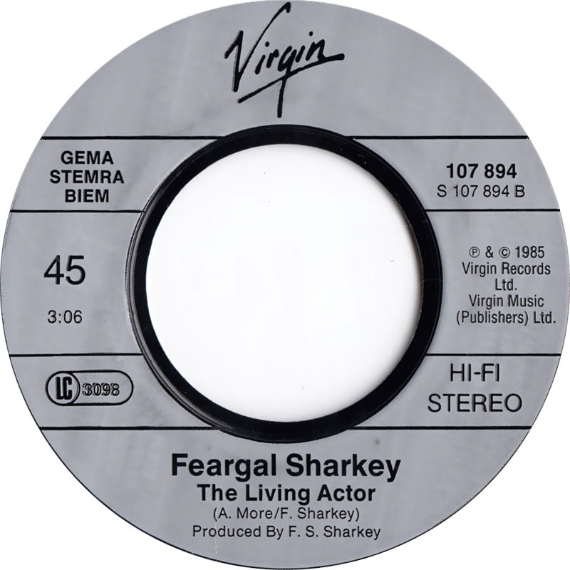 Feargal Sharkey - You Little Thief Vinyl Singles Vinyl Very Good (VG) <br> Hoes Good Plus (G+)