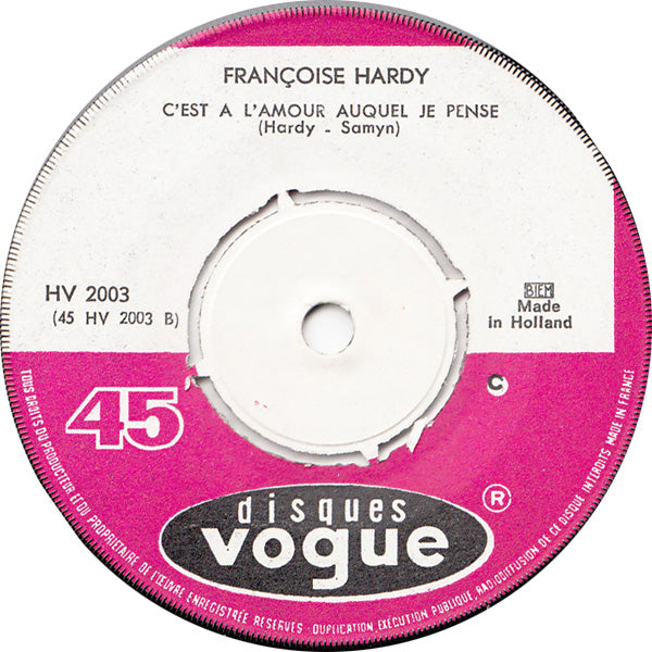 Françoise Hardy - Tous Les Garçons Et Les Filles