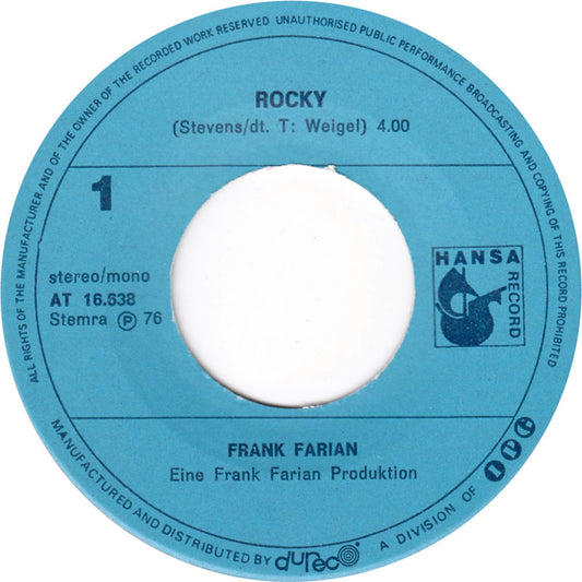 Frank Farian - Rocky 07120 36687 Vinyl Singles Hoes: Generic
