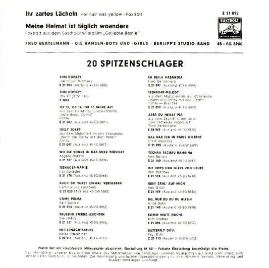 Fred Bertelmann - Ihr Zartes Lächeln