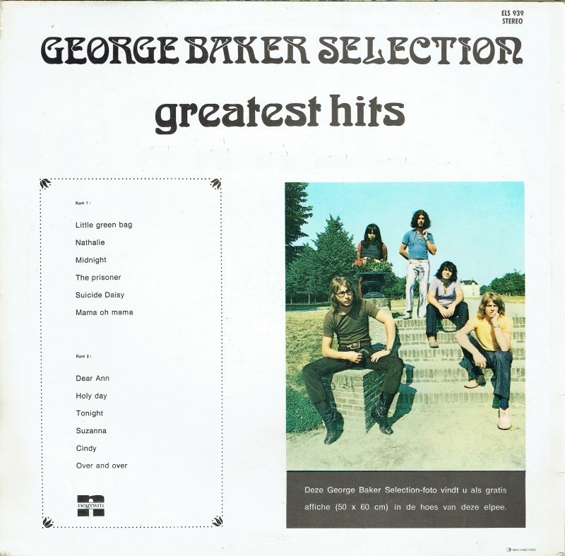 George Baker Selection - Greatest Hits (LP) Vinyl LP Vinyl Very Good (VG) <br> Hoes Good Plus (G+)