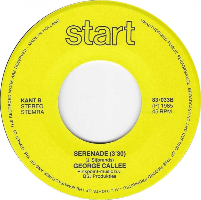 George Callee - Nu Het Doek Is Gevallen Vinyl Singles Vinyl Very Good (VG) <br> Hoes Generic