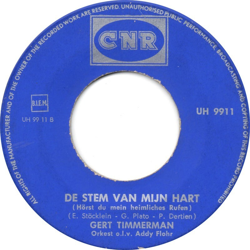 Gert Timmerman - Een Moederhart, Een Gouden Hart Vinyl Singles Vinyl Very Good (VG) <br> Hoes Generic