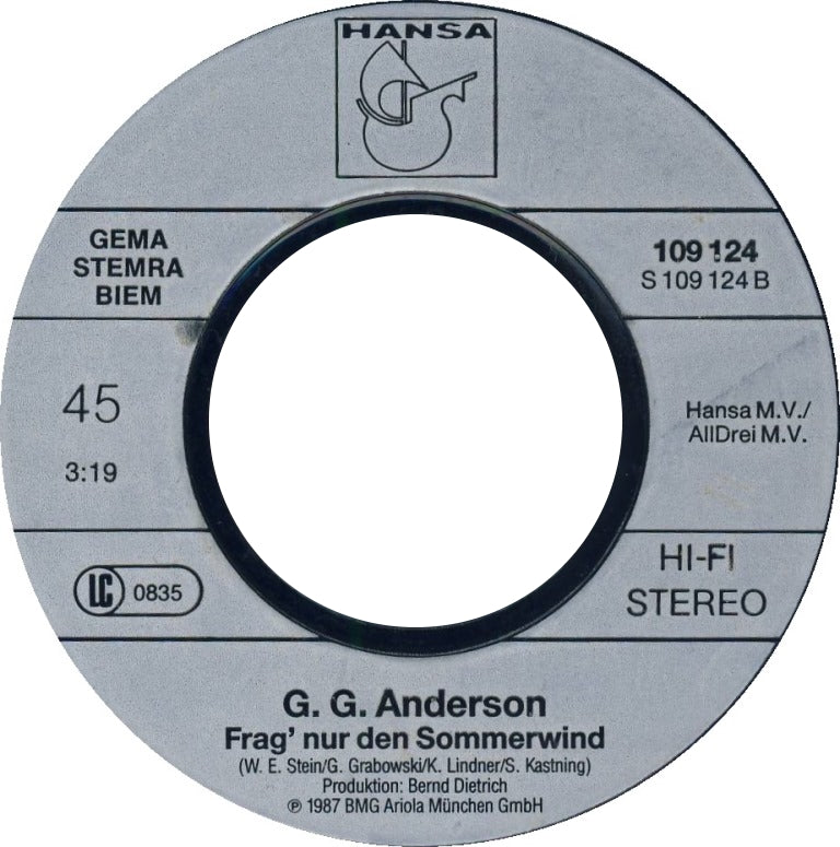 G.G. Anderson - Unser Himmelbett War Nur Der Strand
