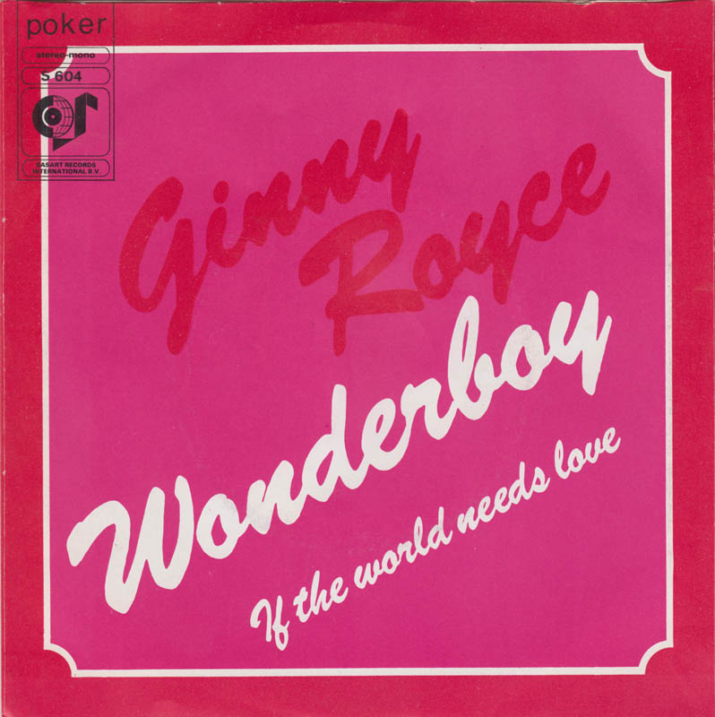 Ginny Royce - Wonderboy Vinyl Singles Vinyl Very Good (VG) <br> Hoes Good Plus (G+)