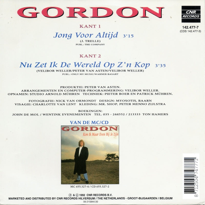 Gordon - Jong Voor Altijd Vinyl Singles Vinyl Very Good (VG) <br> Hoes Good Plus (G+)