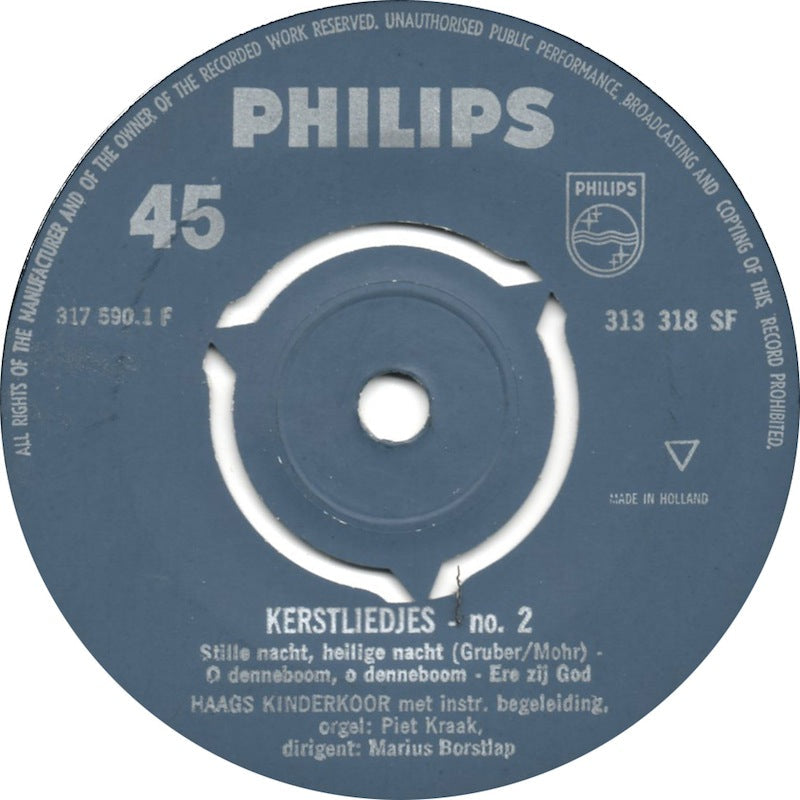 Haags Kinderkoor - Kerstliedjes No. 2 Vinyl Singles Vinyl Very Good (VG) <br> Hoes Generic